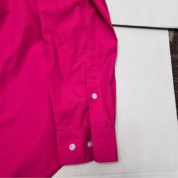 Aritzia Wilfred  Free   * Button-Up Shirt  100% Cotton Hot Pink  Oversized S - Picture 16 of 16